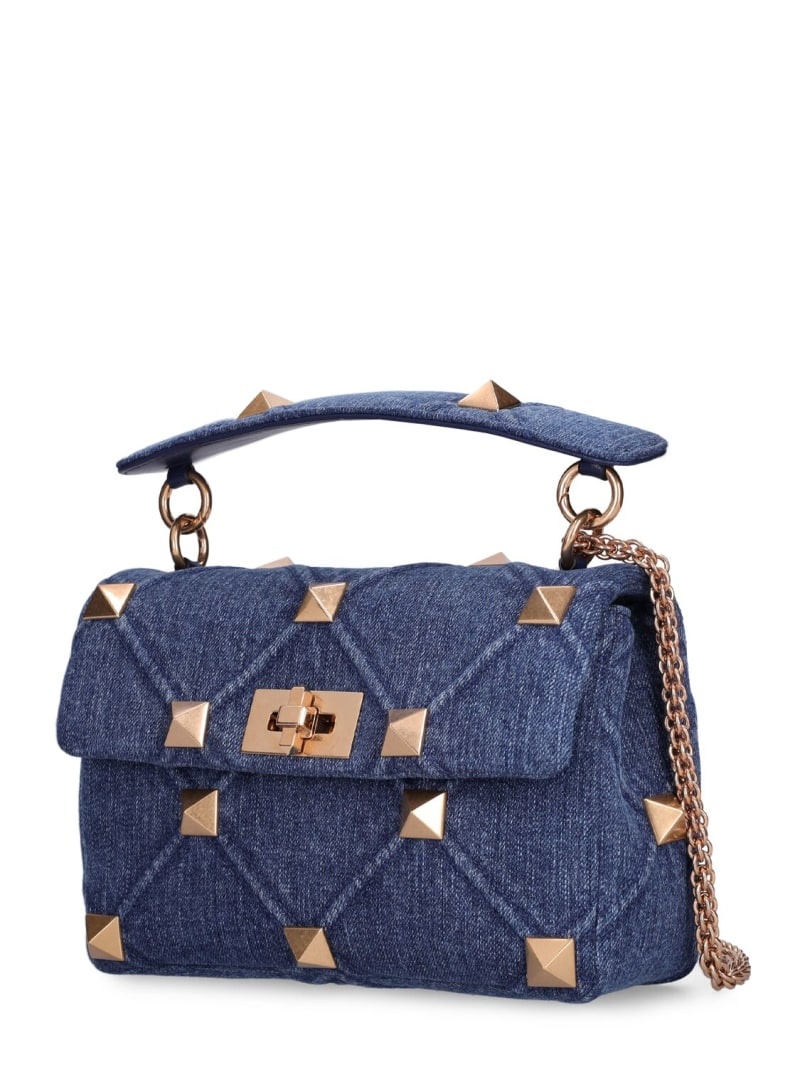 Roman Stud denim shoulder bag - 2