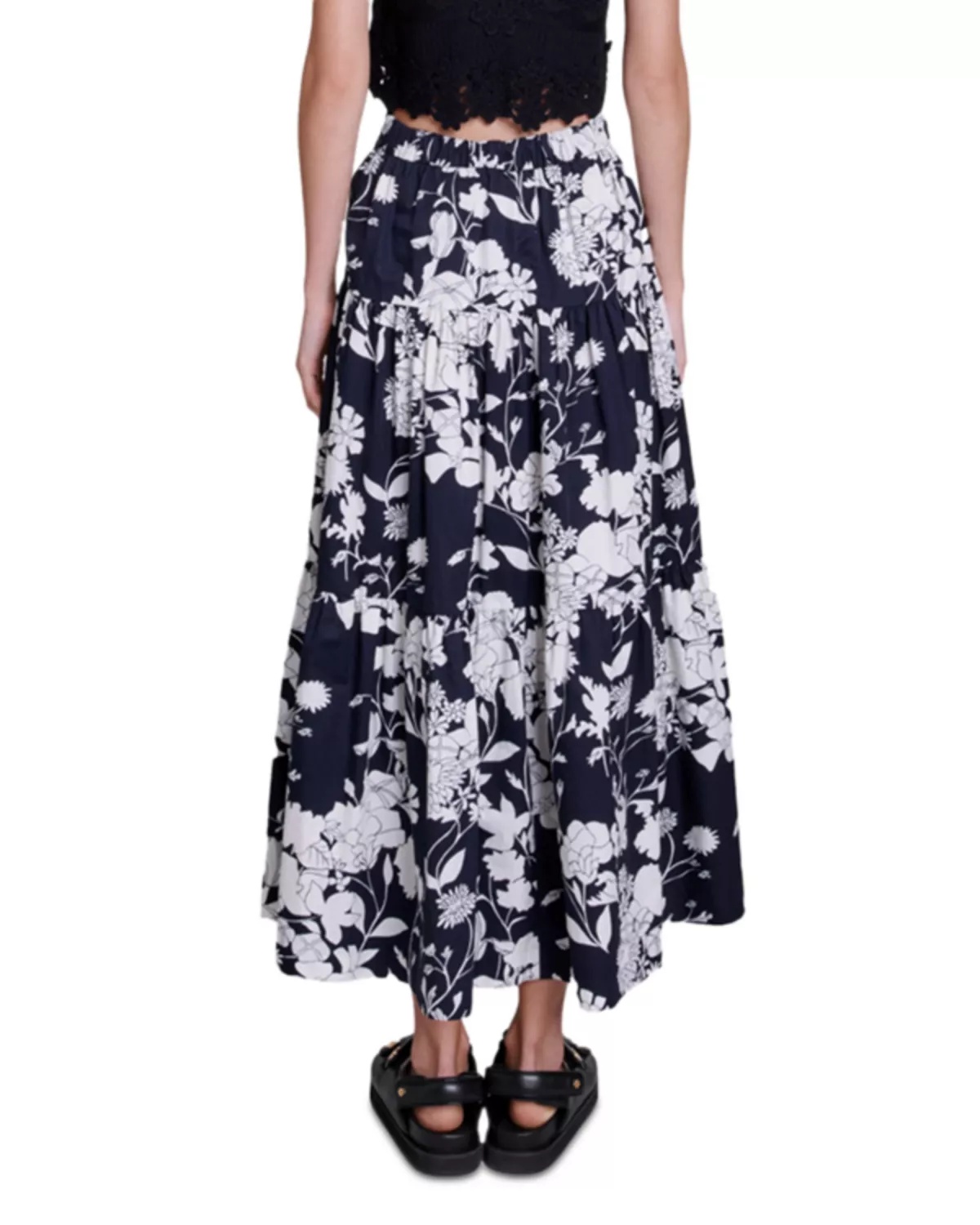 Floral Cotton Maxi Skirt - 3