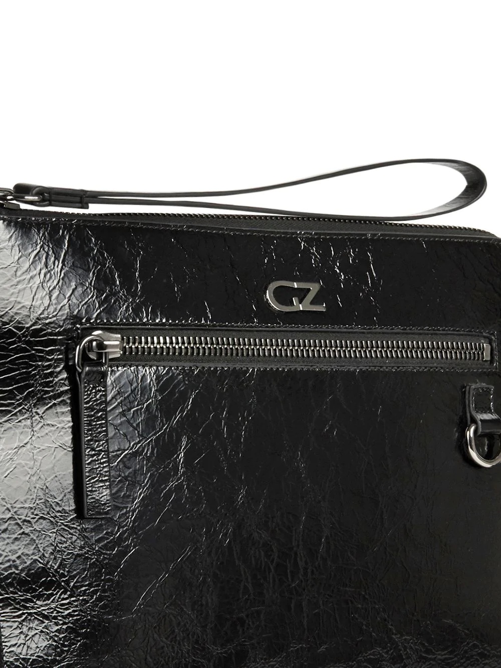 logo zipped clutch bag  - 3