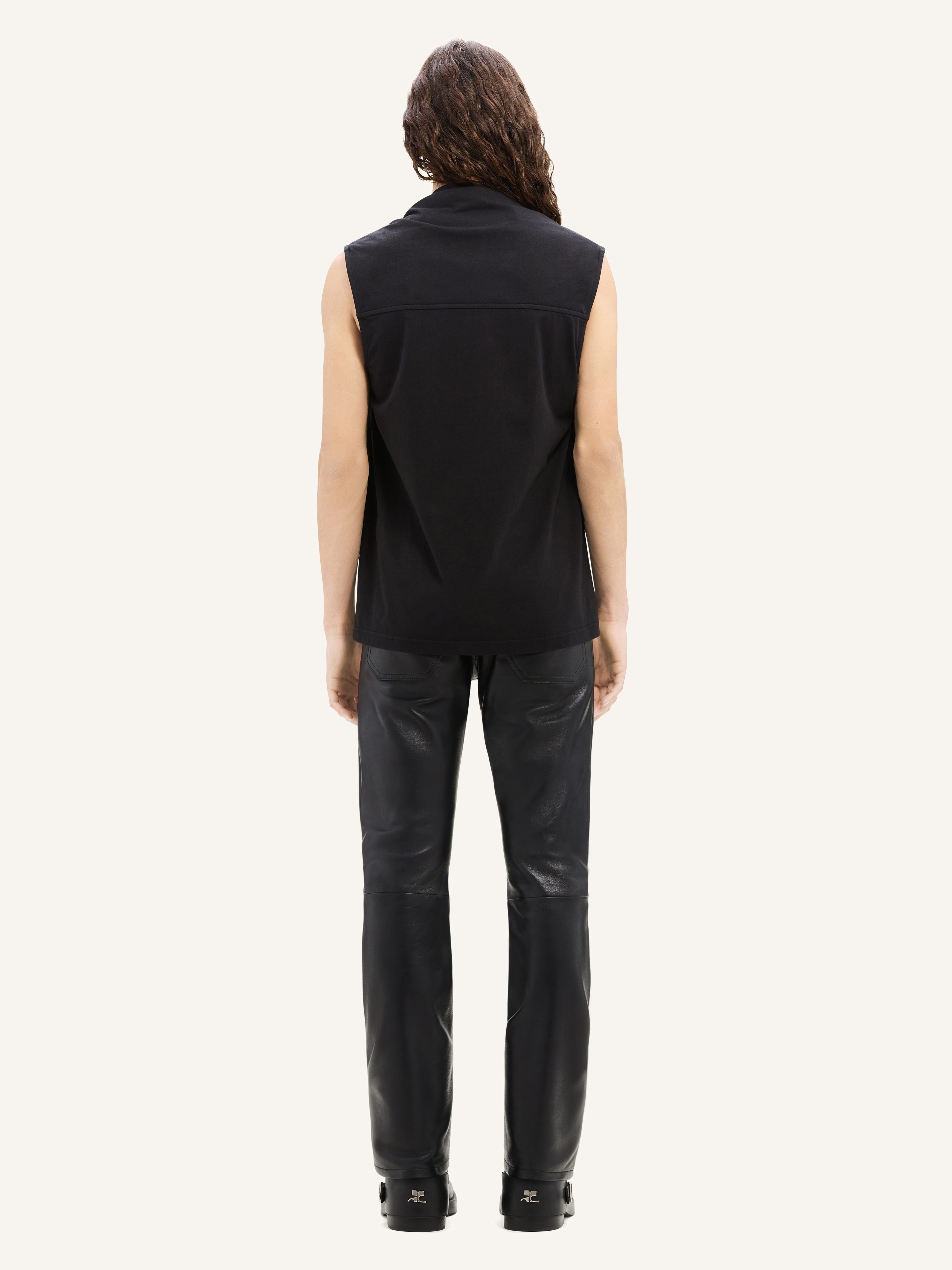 5-POCKET VINTAGE LEATHER PANTS - 4