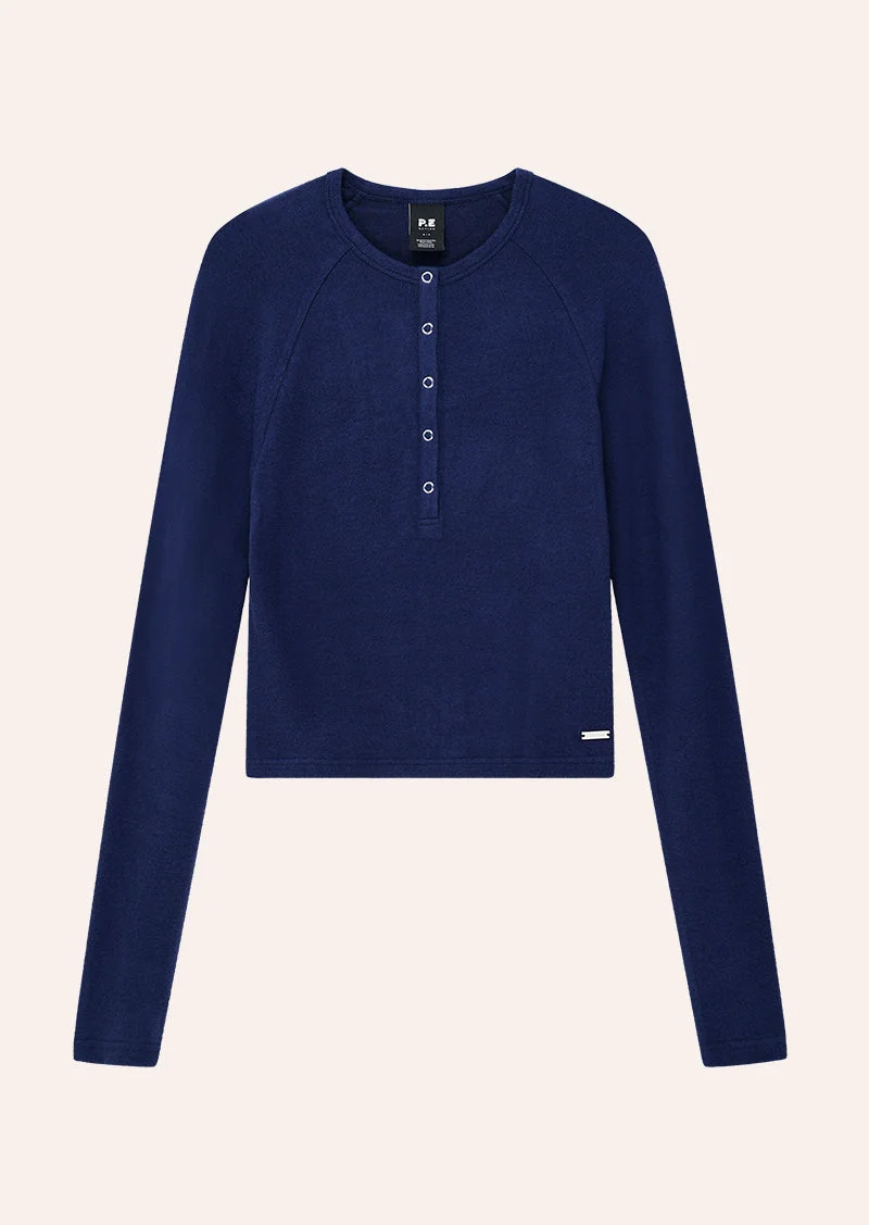 HAVEN LONG SLEEVE TOP IN DARK NAVY - 1