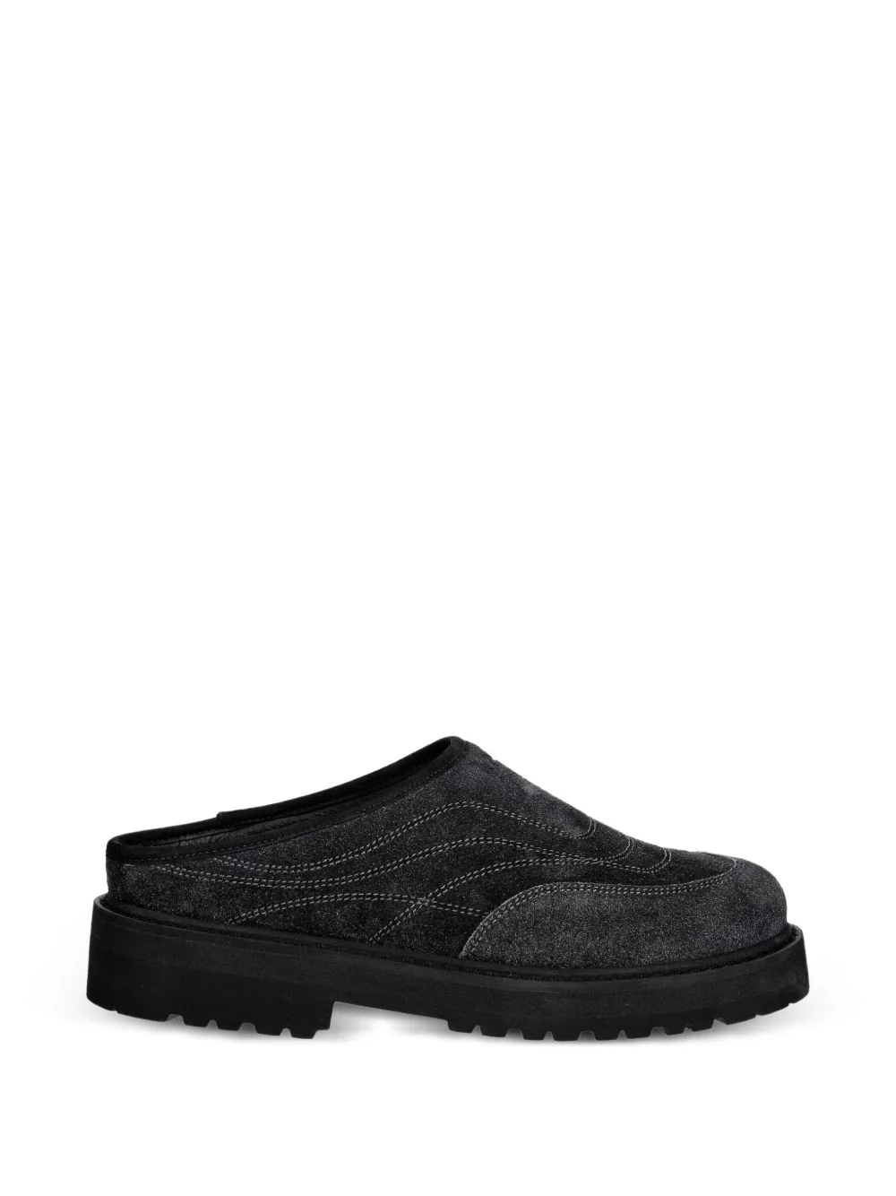 contrast-stitch slip-on mules - 1