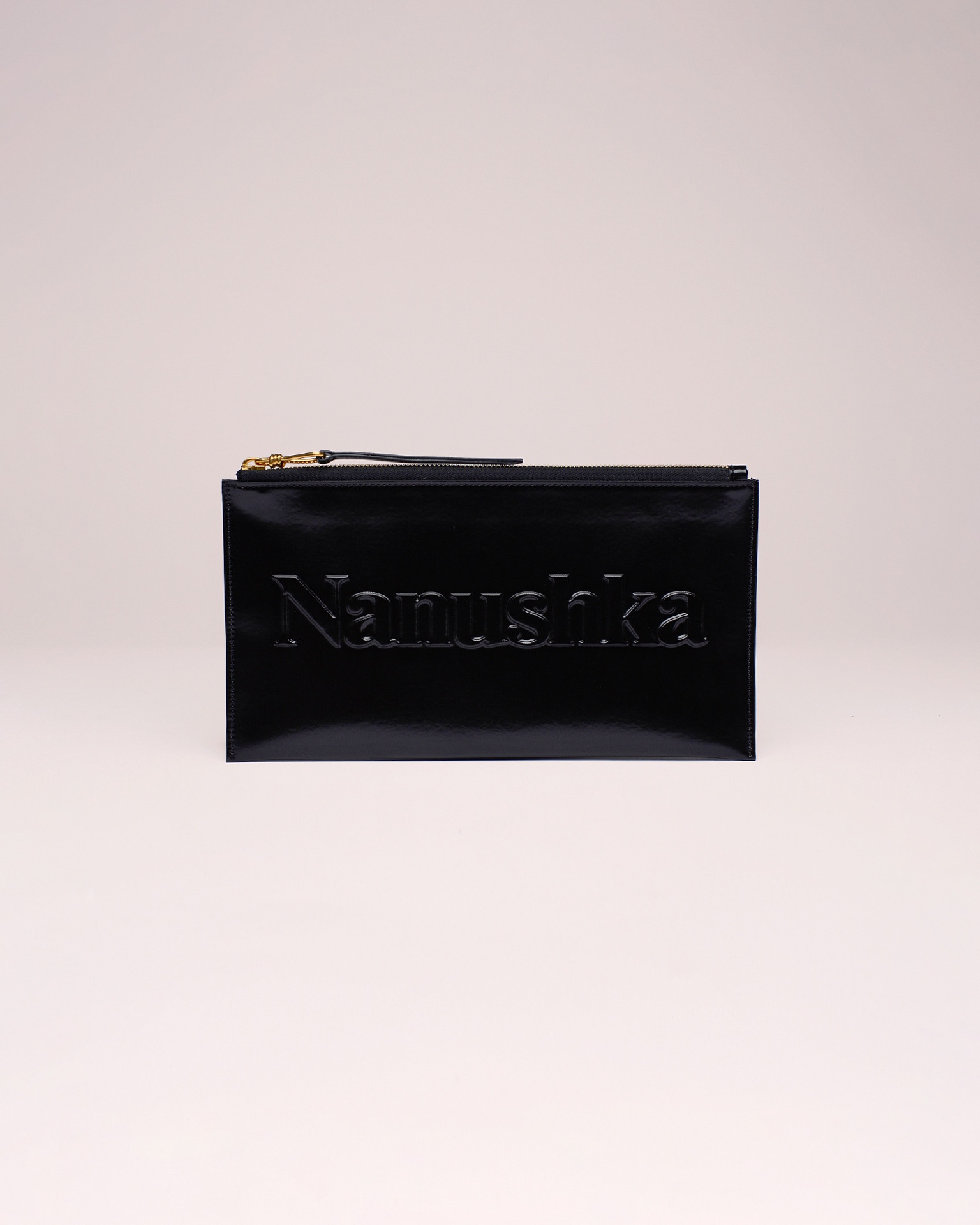 LAMARA - Patent vegan leather wallet - Black - 1