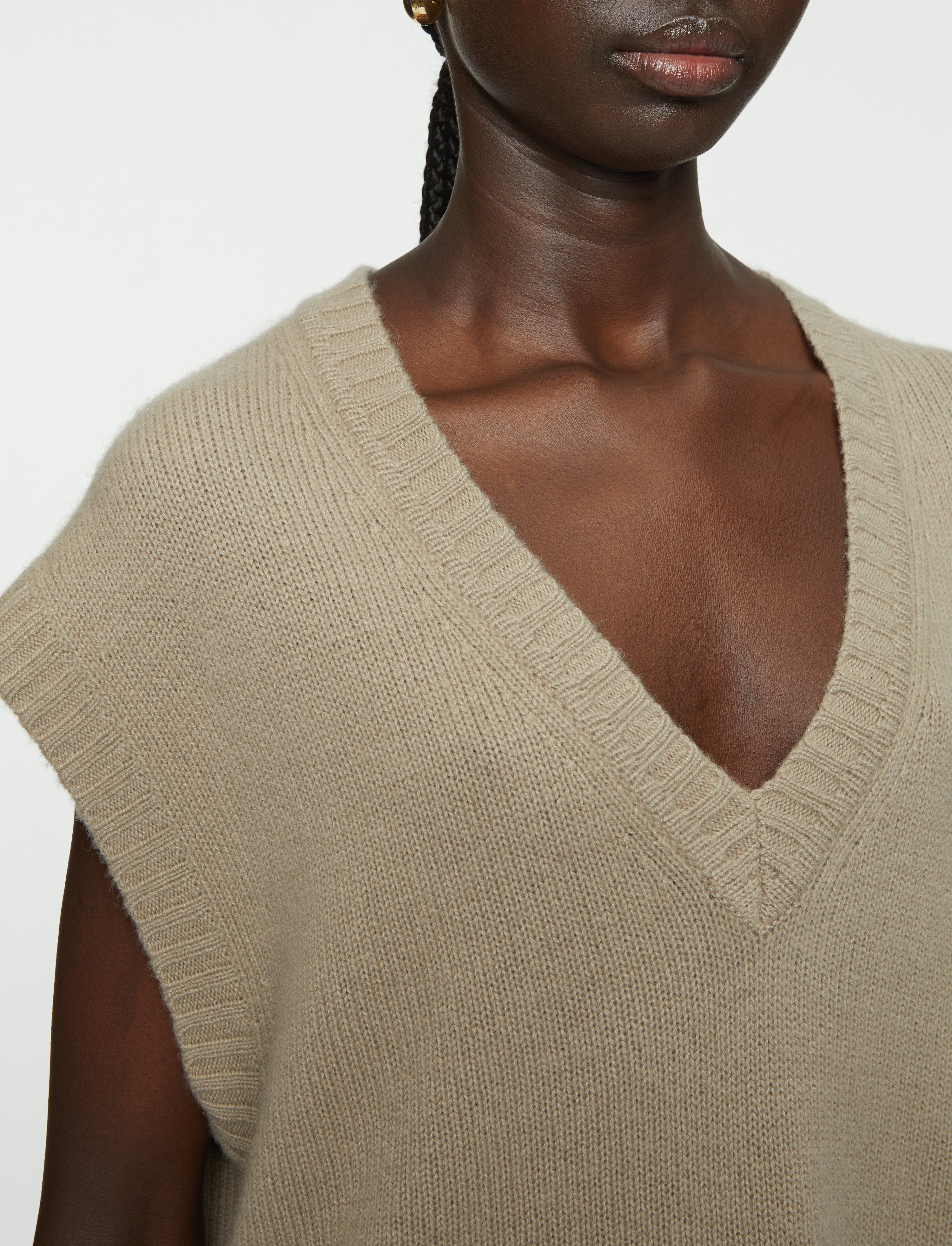 Open Cashmere Vest - 6