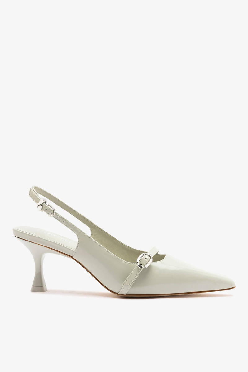 Ines Pump Gray Leather 1