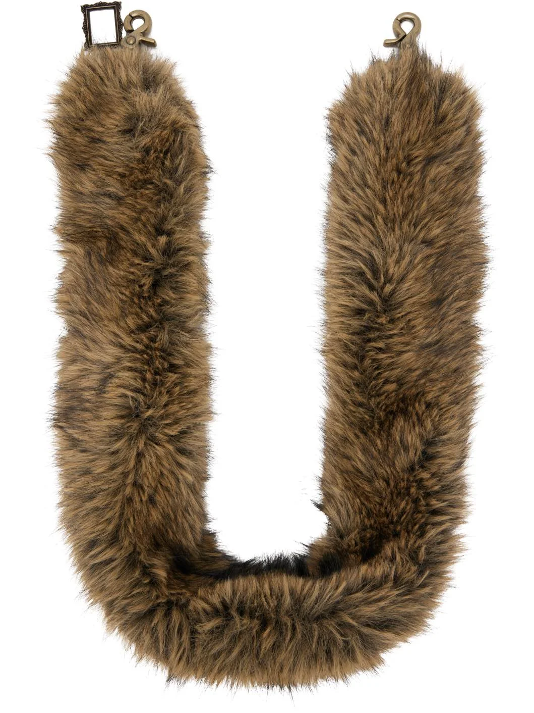 Brown Faux-Fur Keychain - 1