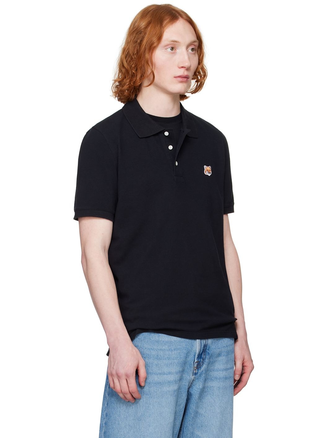 Black Fox Head Patch Regular Polo - 2