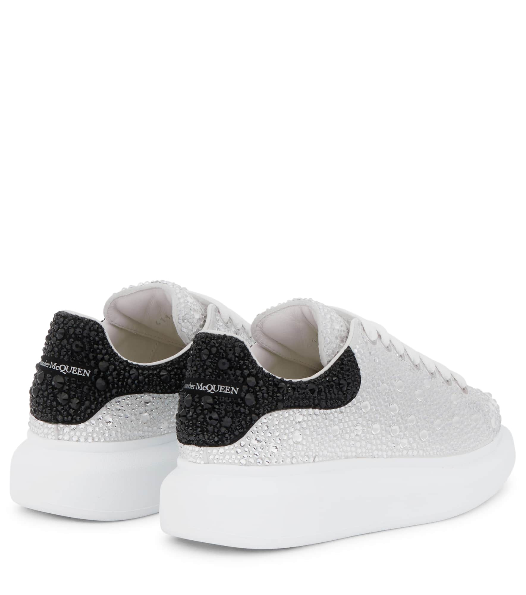 Embellished leather sneakers - 3