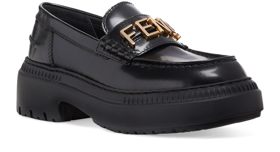 【FENDI】FENDIGRAPHY LOAFERS FENDI Fendigraphy Graphy Signature Logo Leather Platform