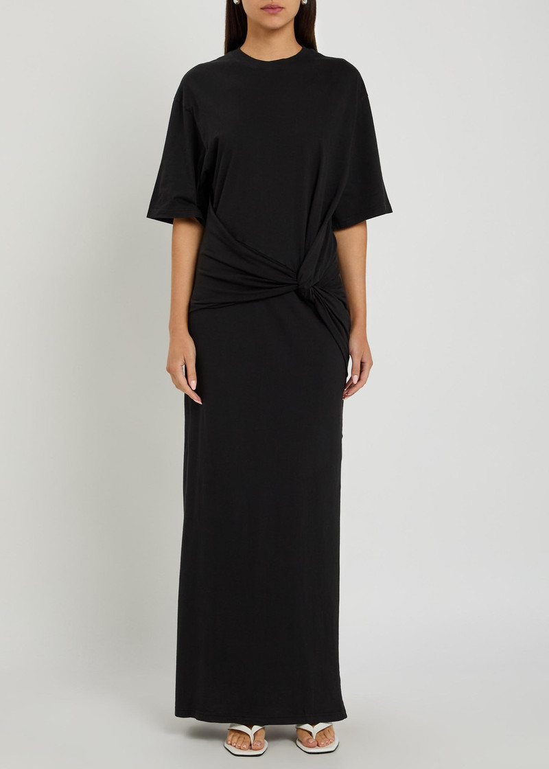 AGOLDE Agolde Zanna Gathered Cotton Maxi T-shirt Dress outlook