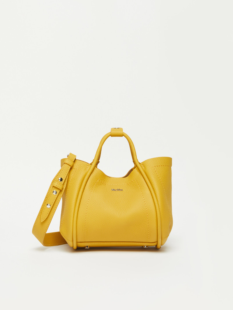 DRUMMEDMARINEXS Extra-small leather Marine bag with deerskin print 1