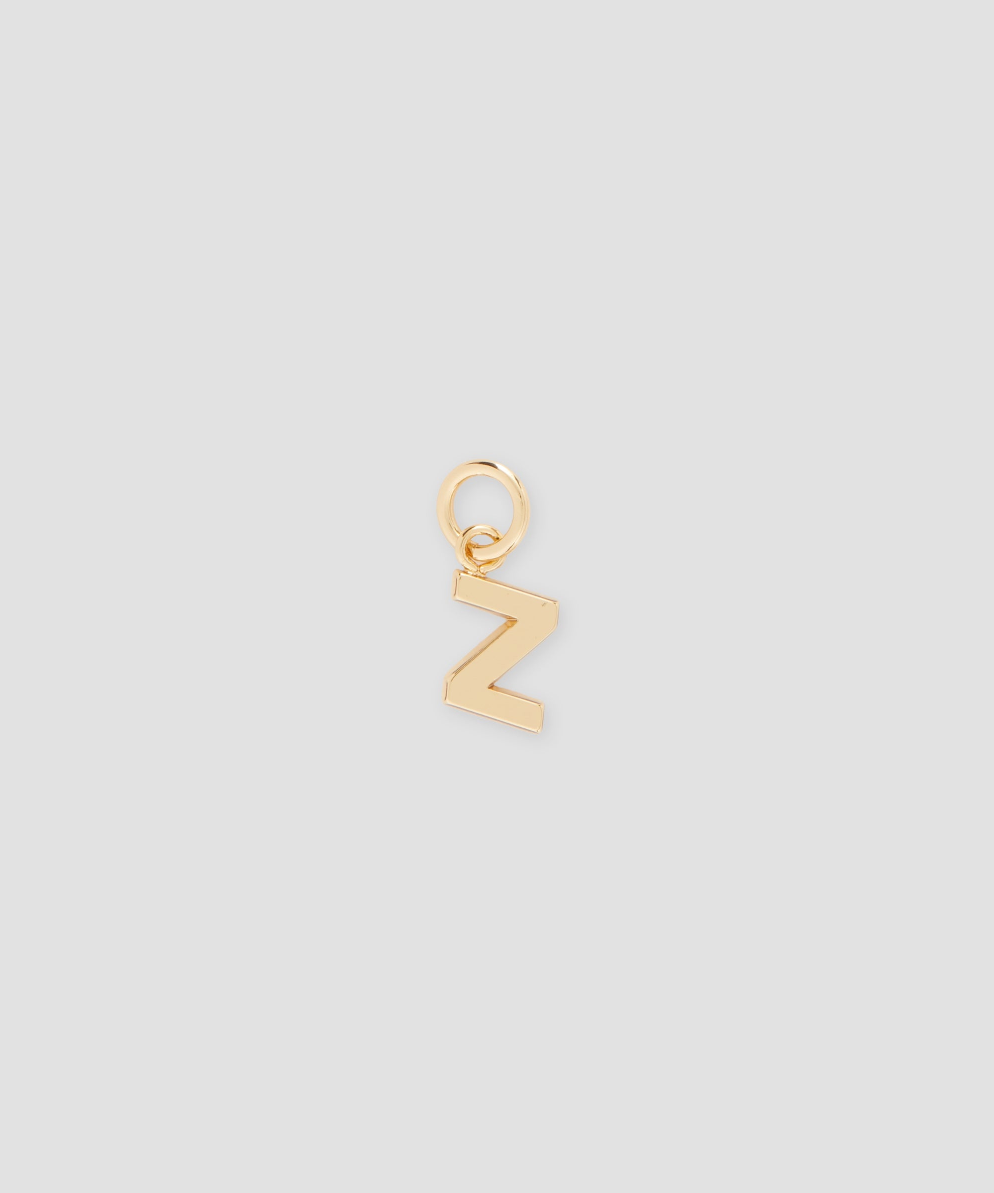 Brass letter Z charm - 1