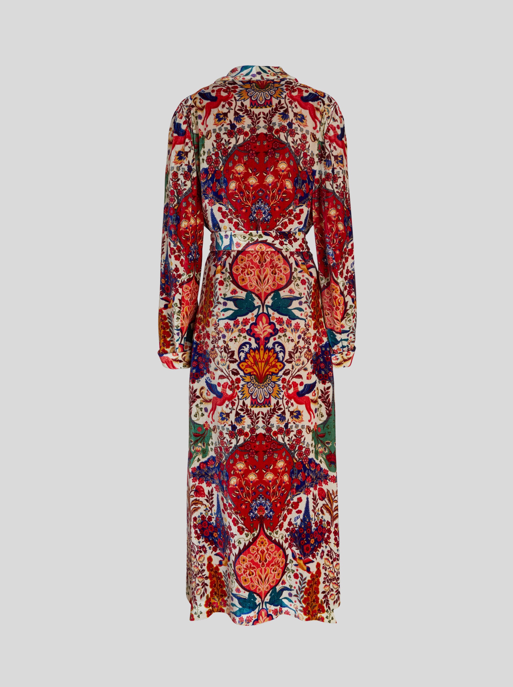 PRINTED SILK MIX COAT - 5