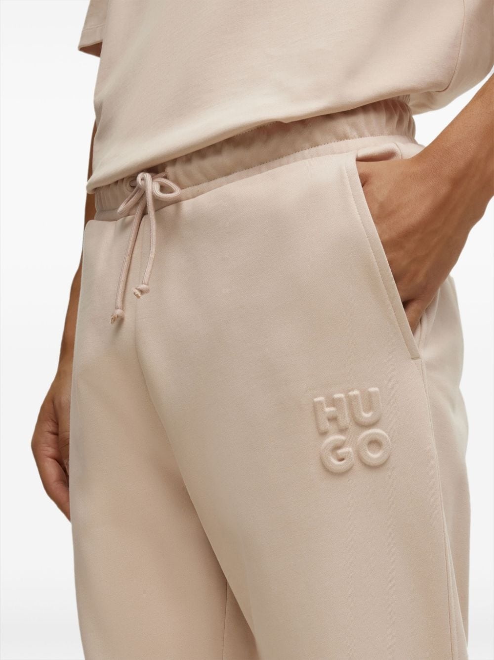logo-embossed track pants - 5