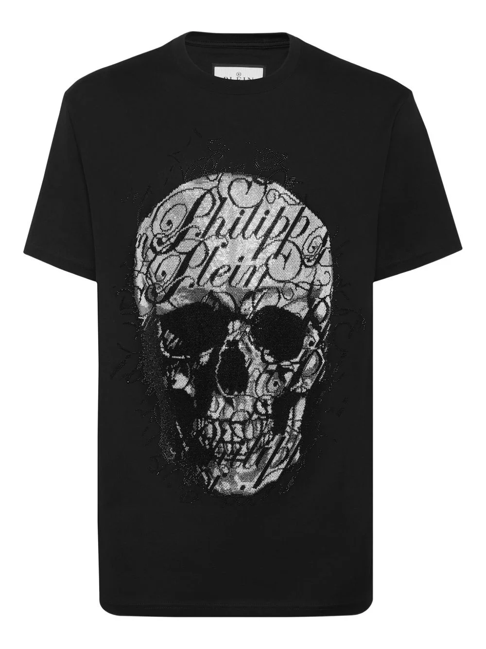 Skull Coursive-embellished T-shirt - 1