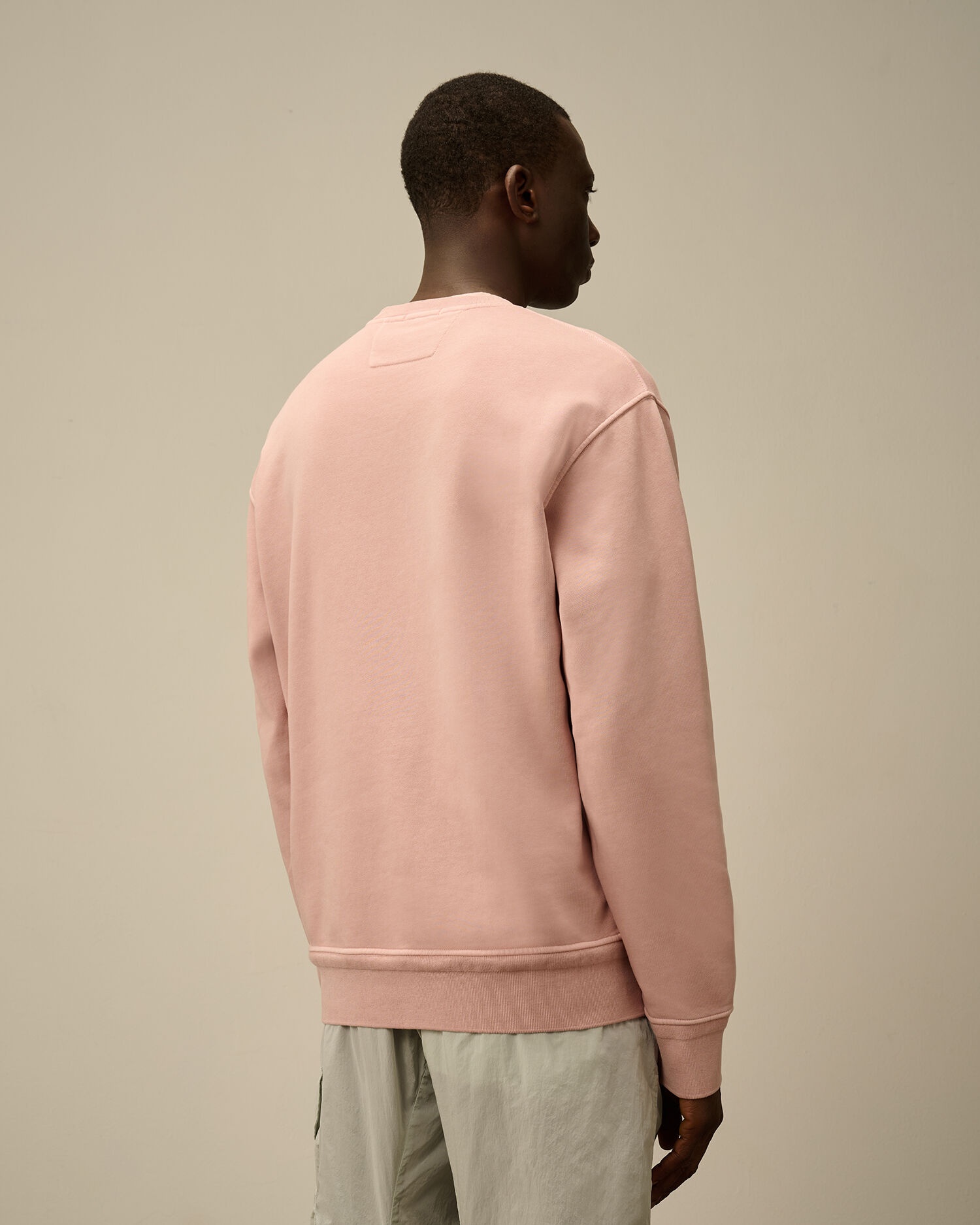 Cotton Diagonal Fleece Crewneck Sweatshirt - 3
