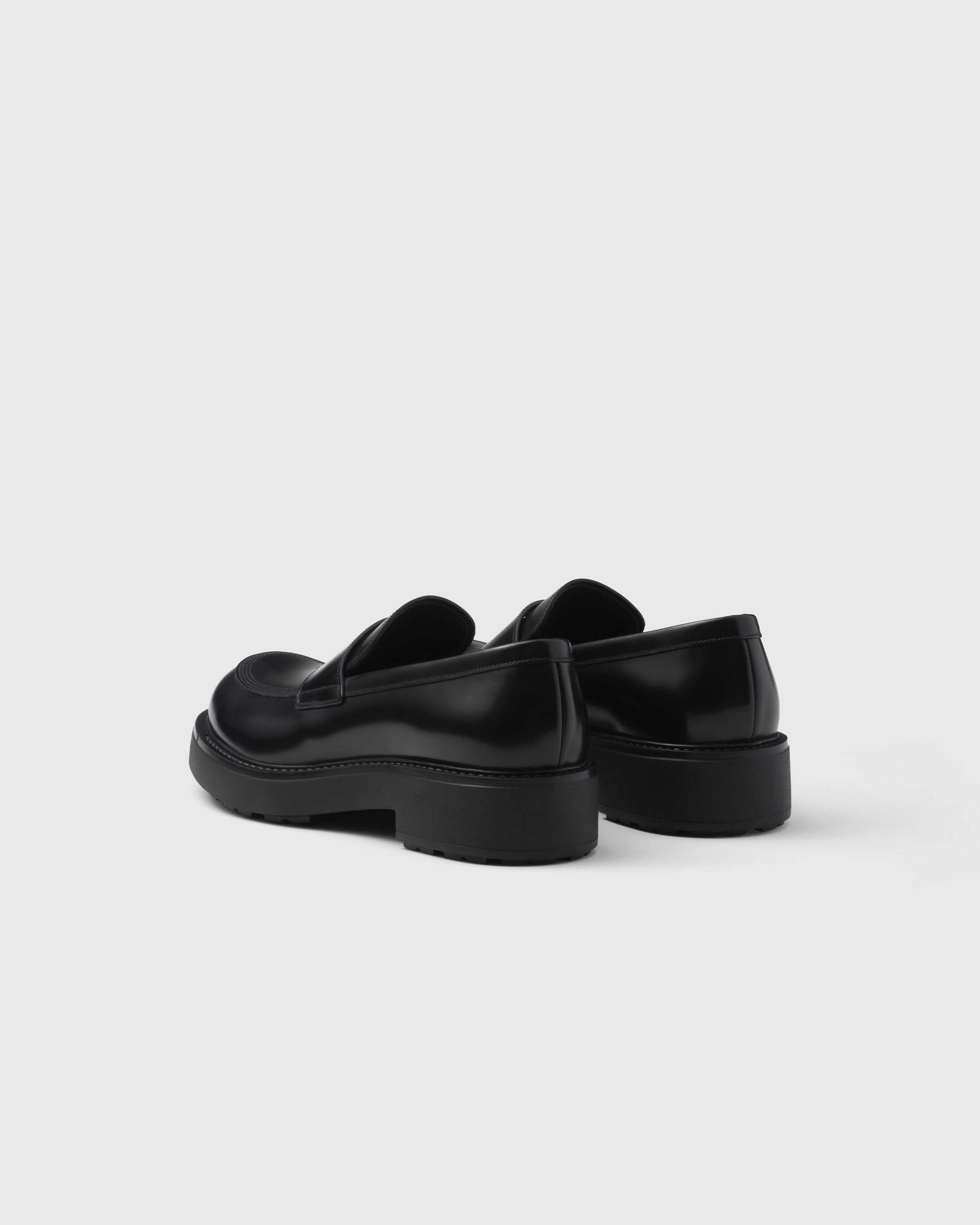 Brushed leather loafers - 5