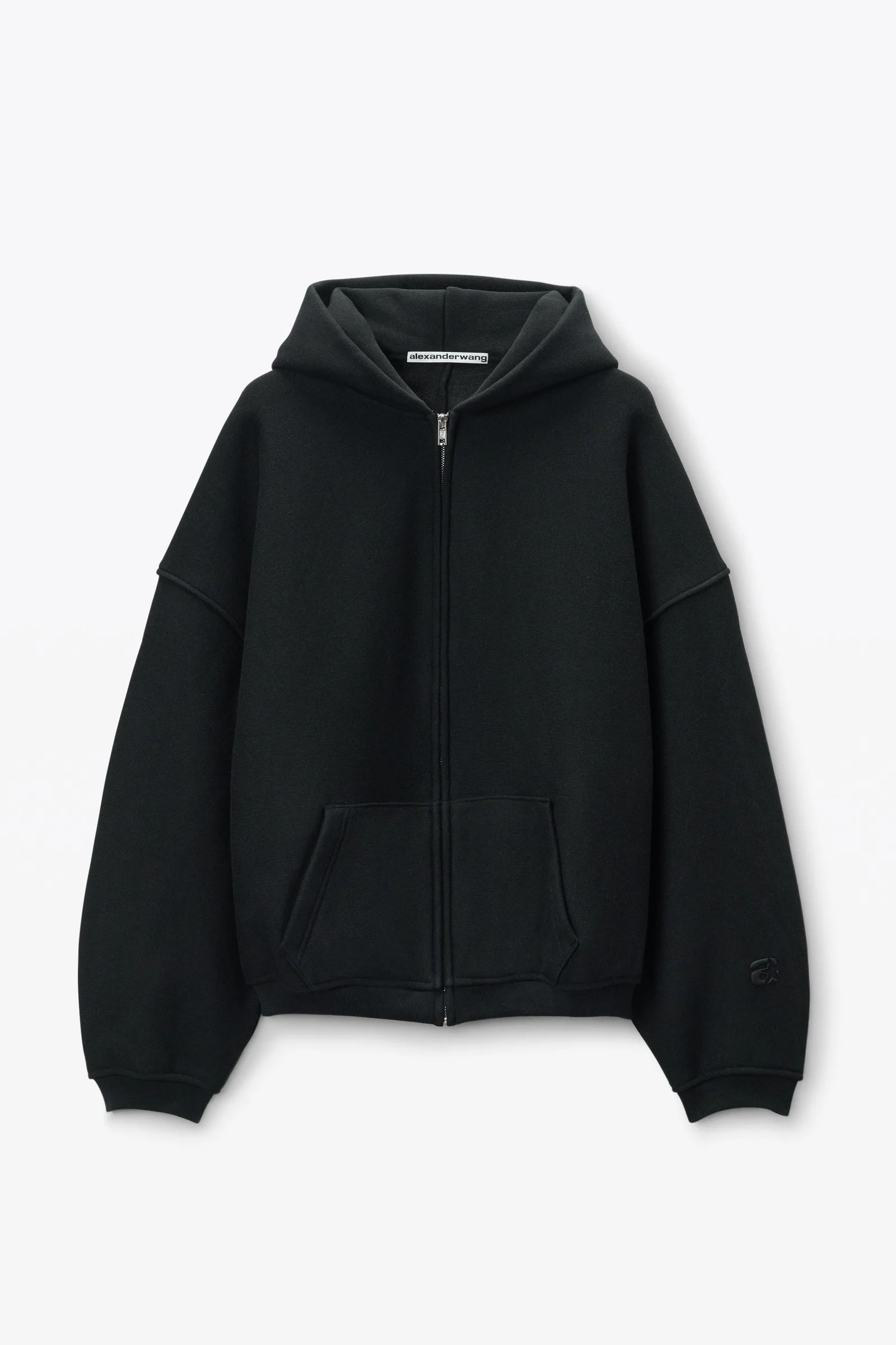 star zip-up hoodie in dense fleece - 1