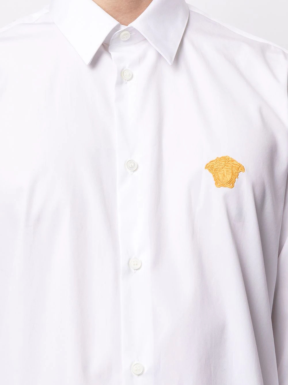 Medusa-patch cotton shirt - 6