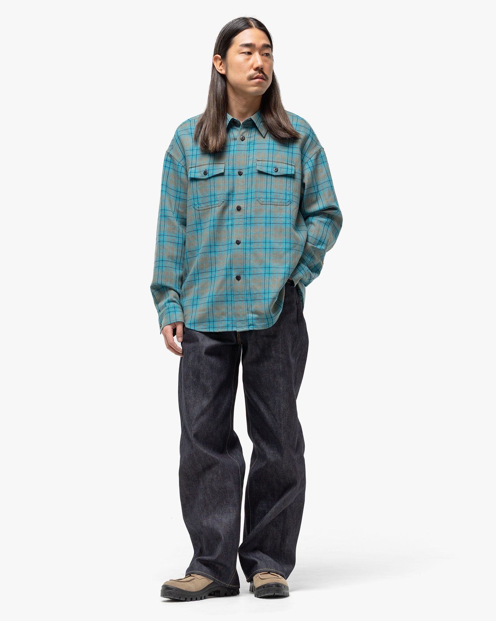 Lumber Check L/S (W/L) Blue - 2