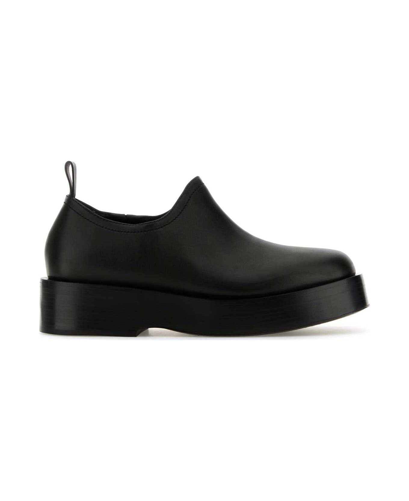 Black Leather Torino Slip Ons - 1