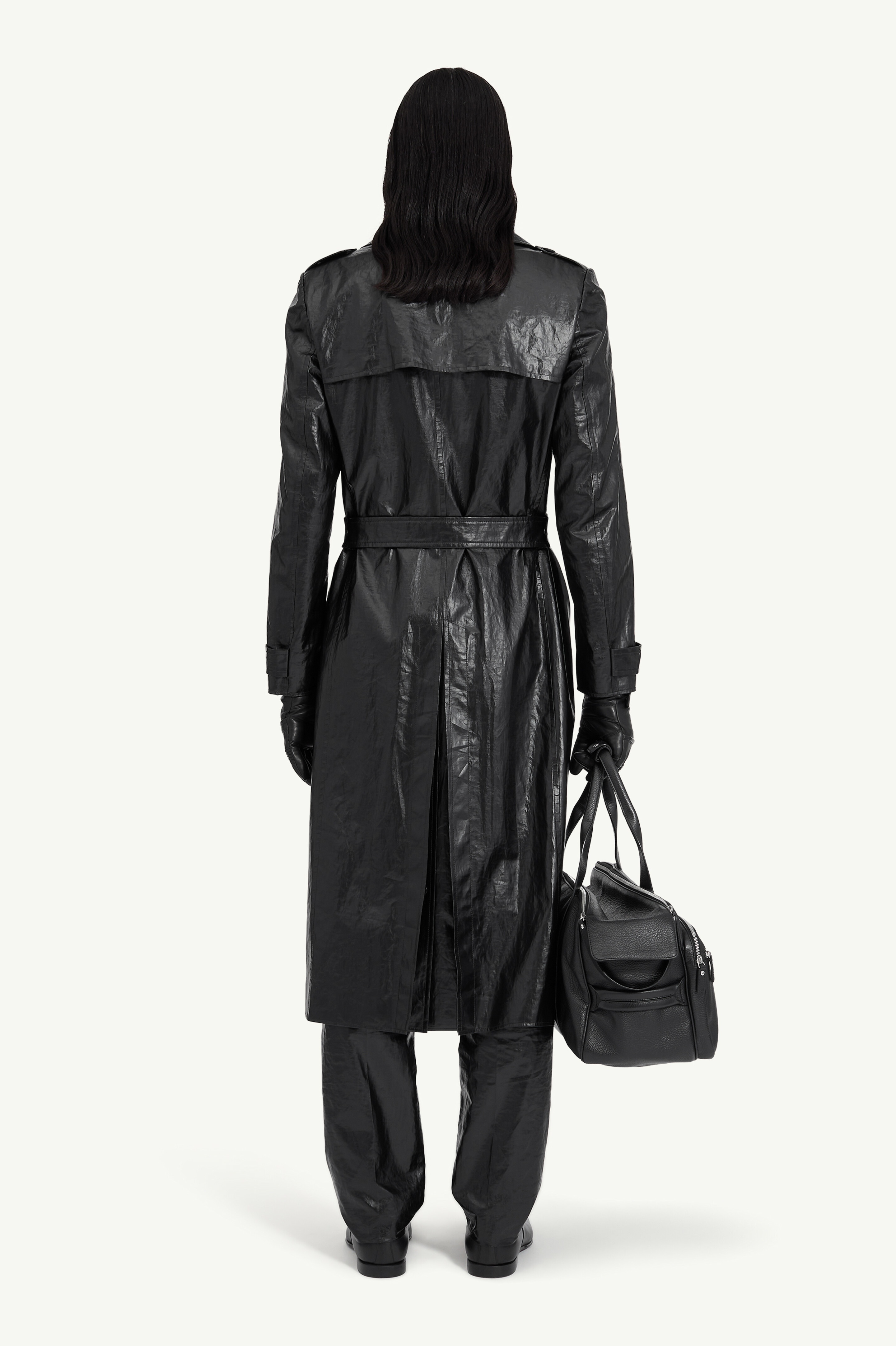 Shiny linen coat - 4