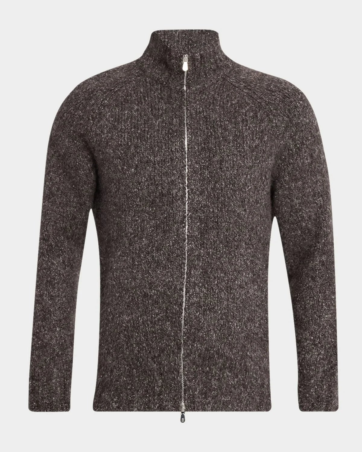 Men's Cashmere and Silk Melange Full-Zip Cardigan - 1