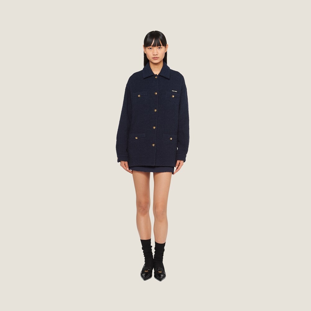 Bouclé blouson jacket - 2
