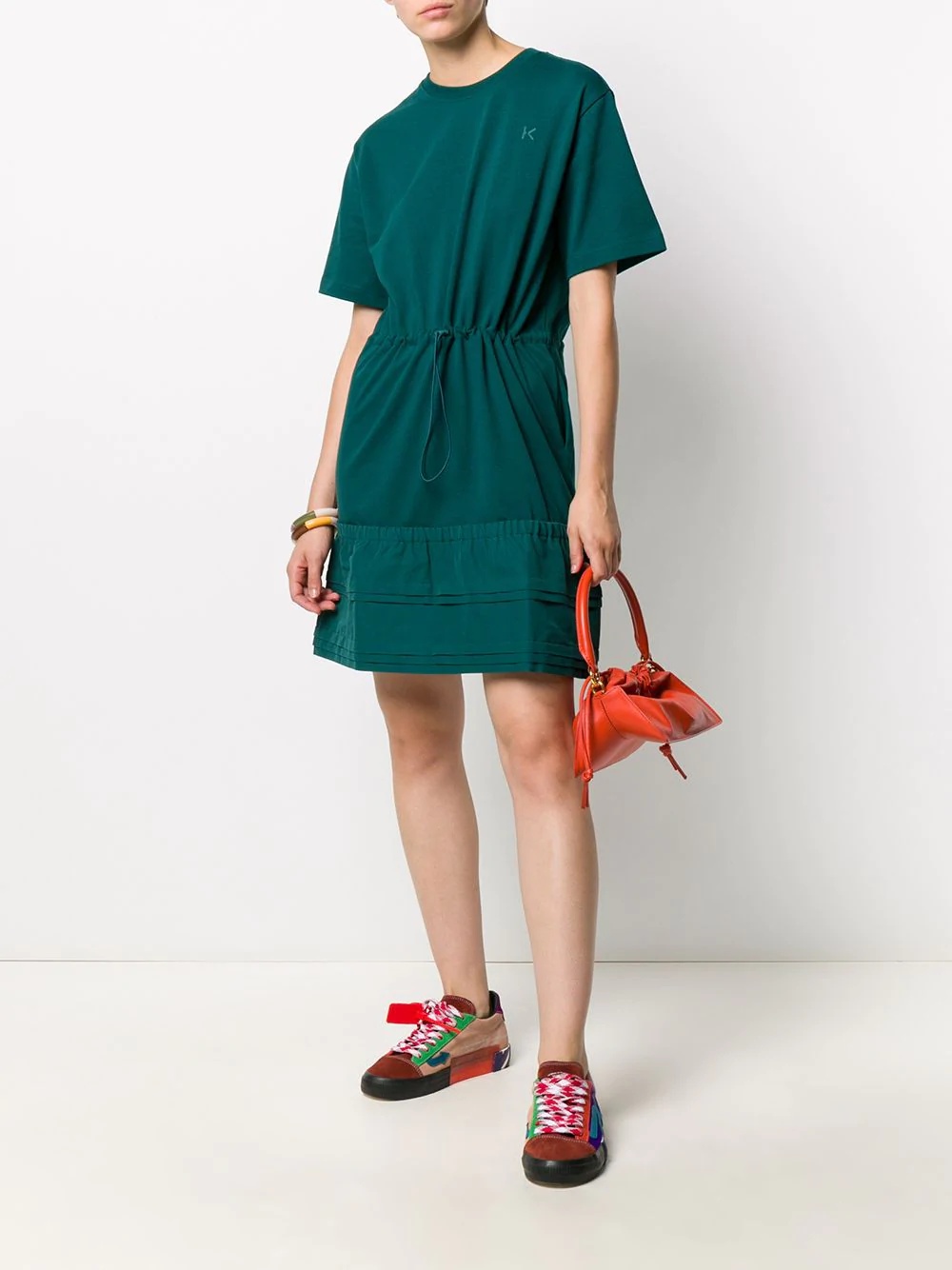 drawstring T-shirt dress - 2