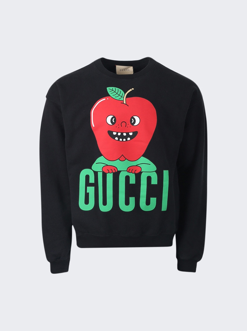 Apple Logo Sweatshirt Black - 1