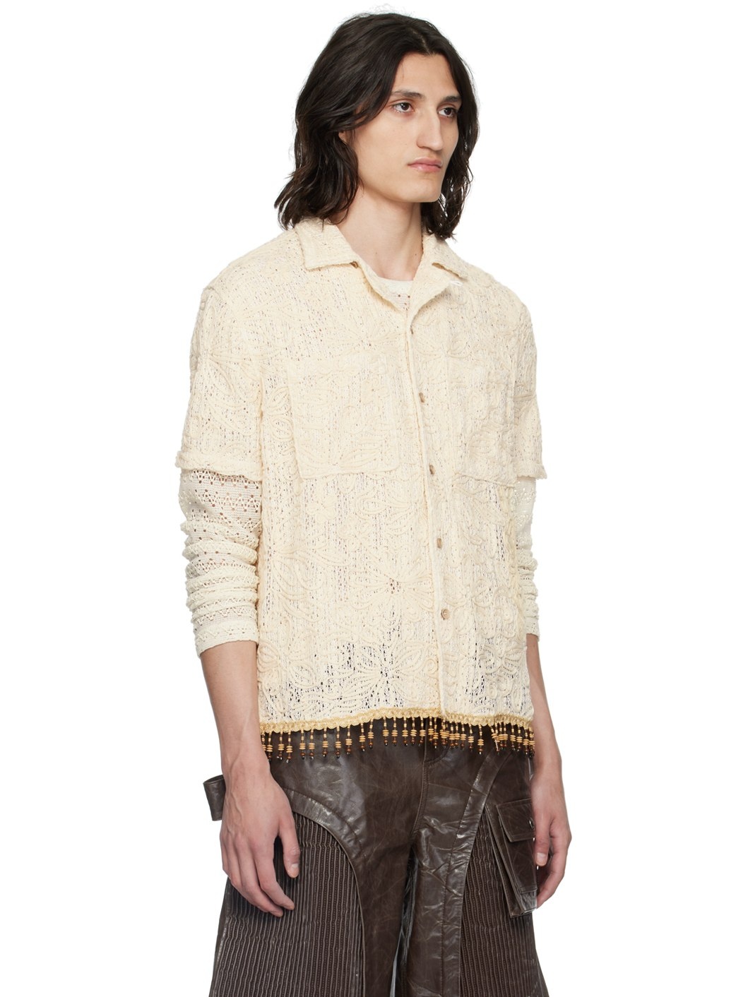 Off-White Flower Shirt - 2