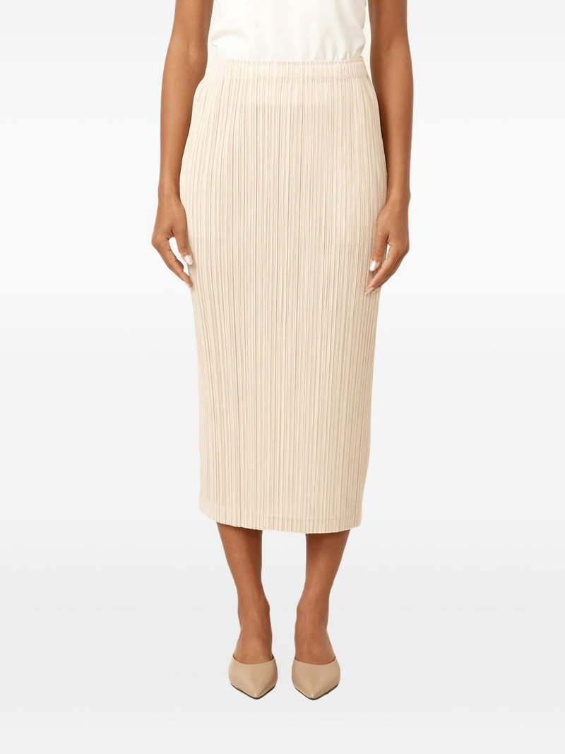Pleats Please Issey Miyake plissé-effect midi skirt outlook