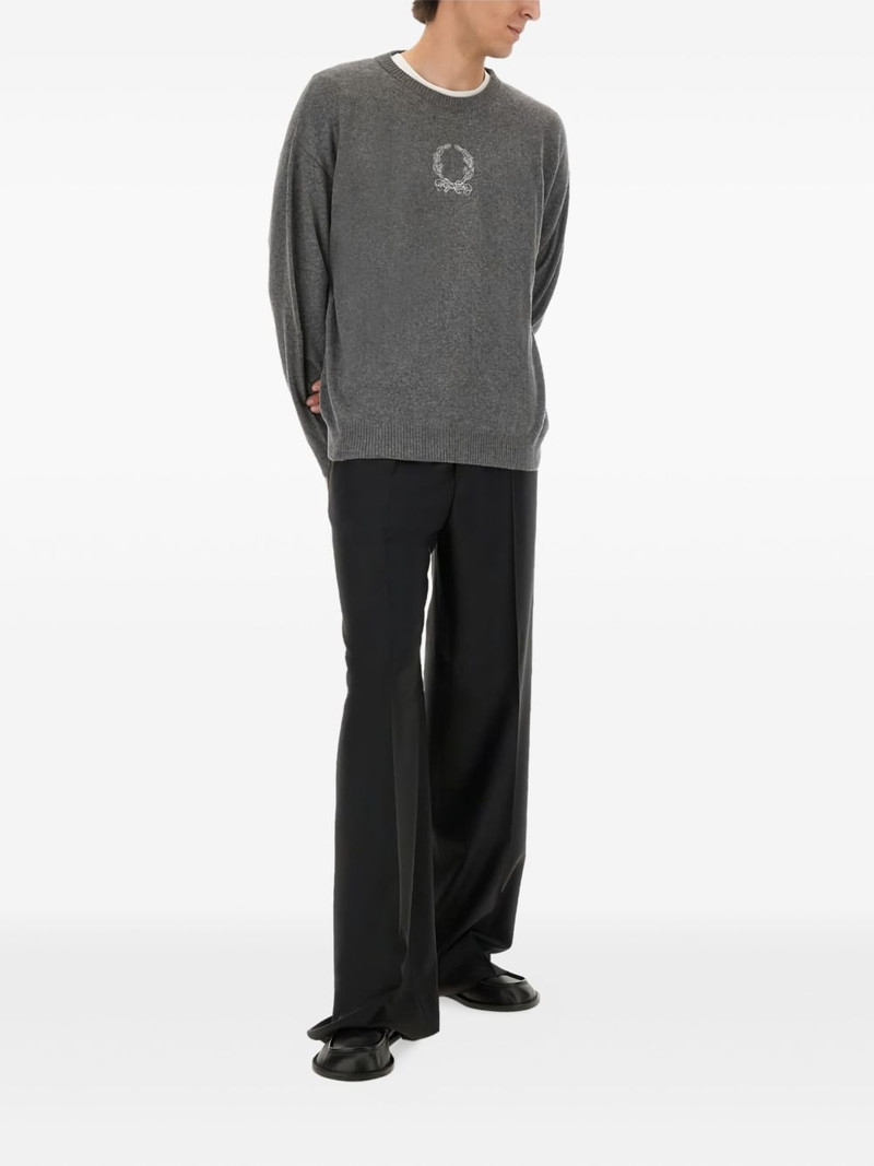 Moschino embroidered crew-neck sweater outlook