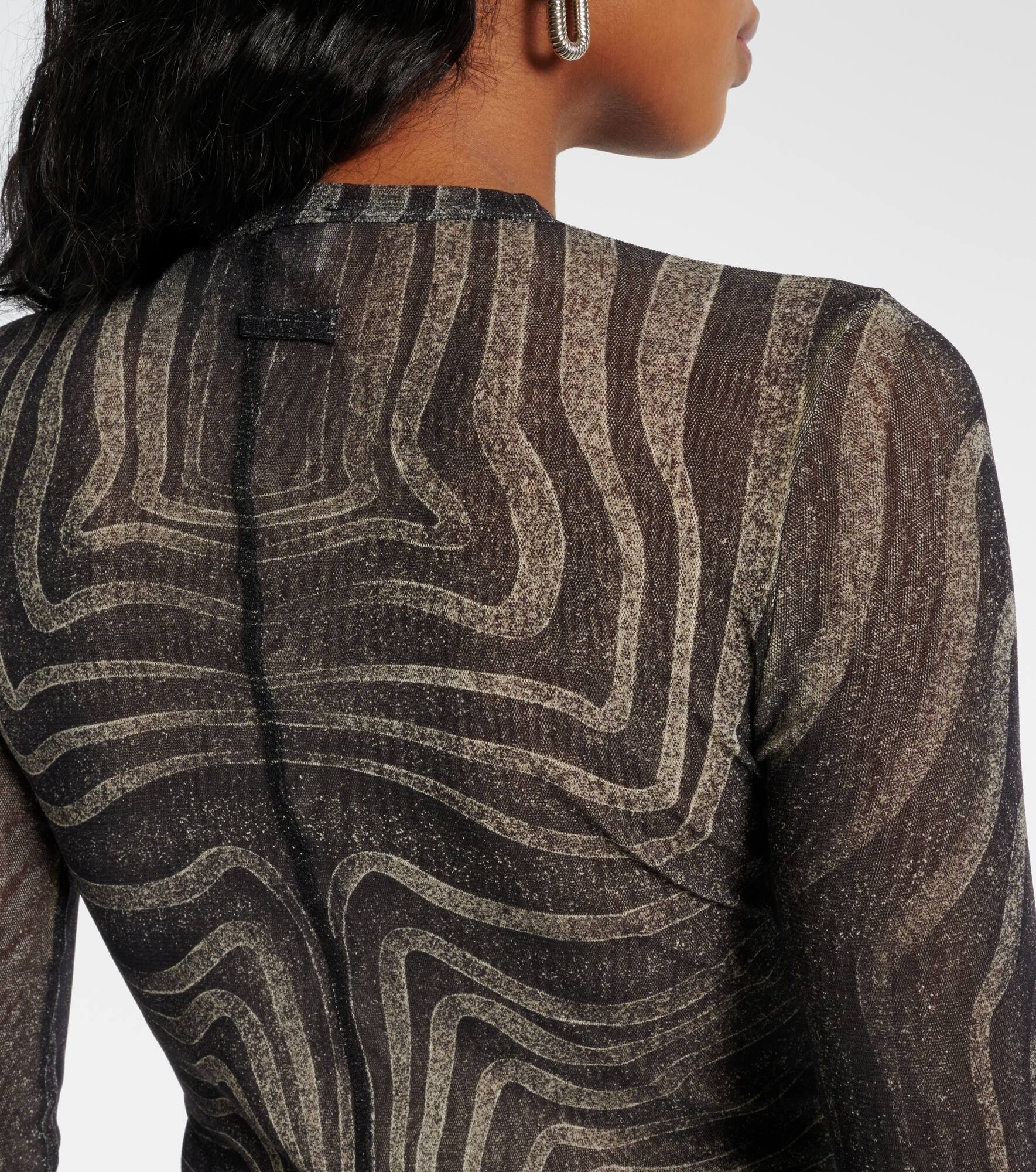 Spiral mesh maxi dress - 7