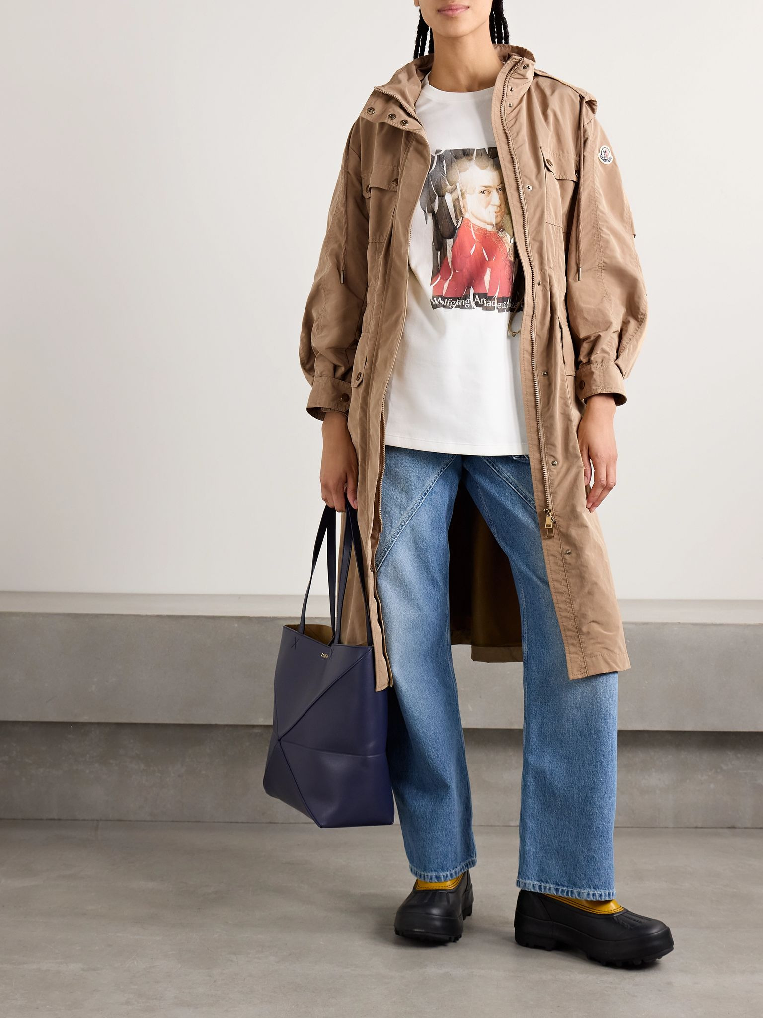 Nantes hooded shell parka Light brown - 2