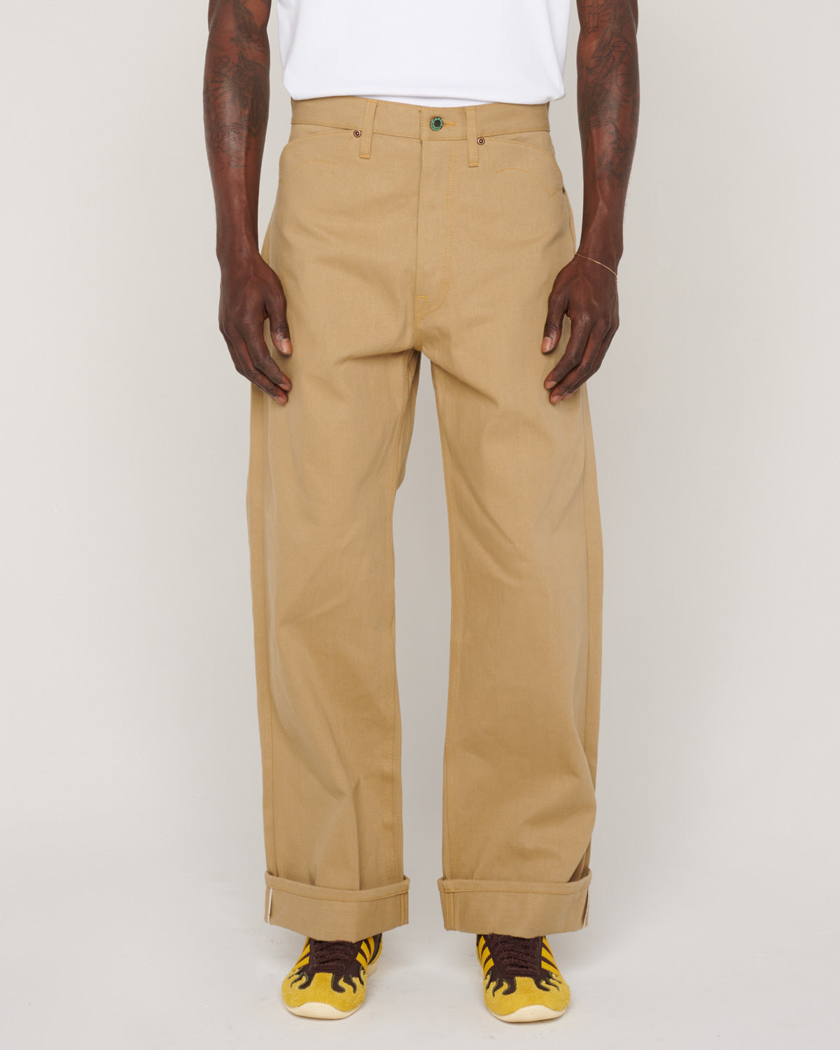 Type 00 13.5oz Selvedge Bull Denim - Tan - 2