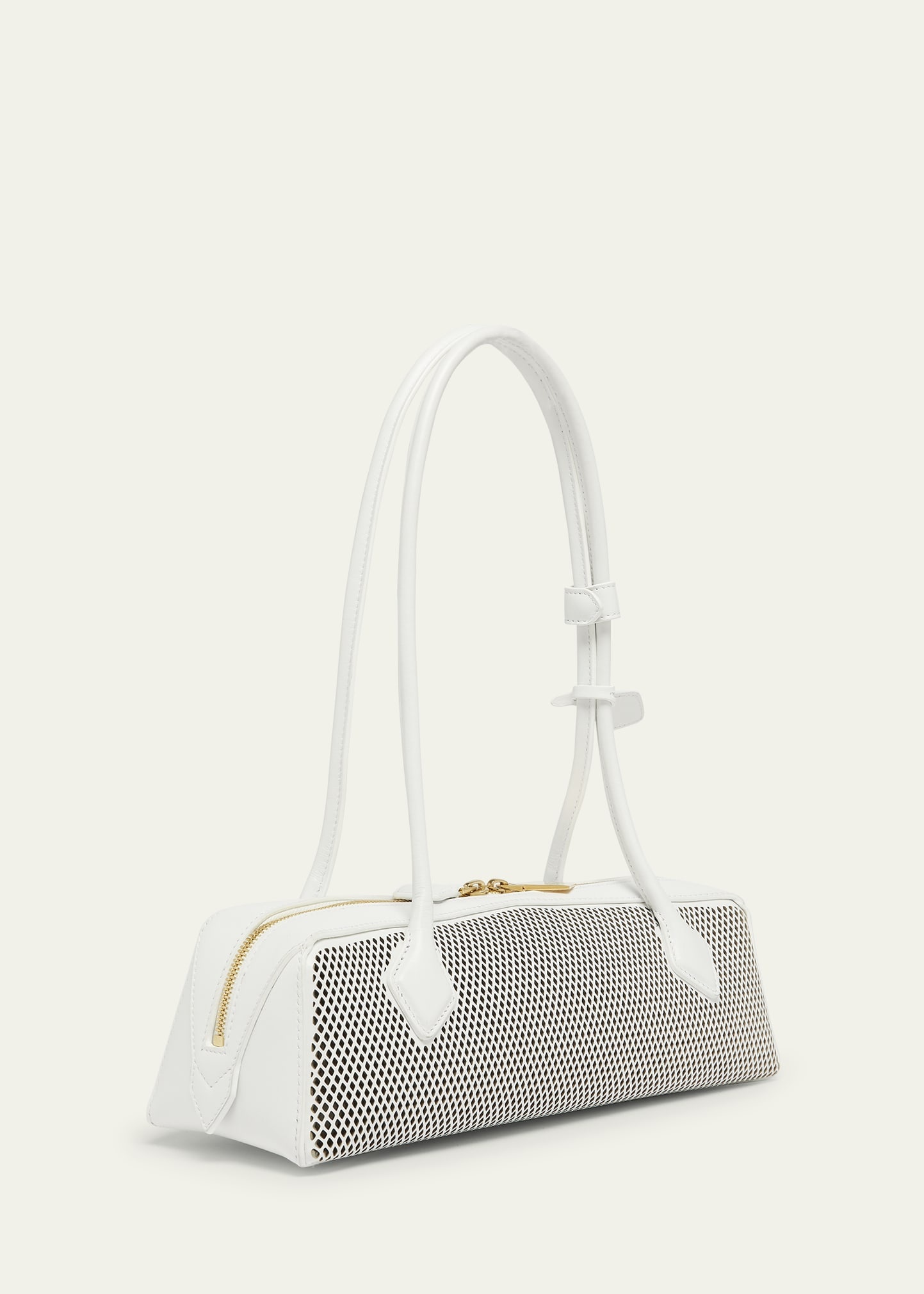 Le Teckel Medium Shoulder Bag in Fishnet Leather - 3