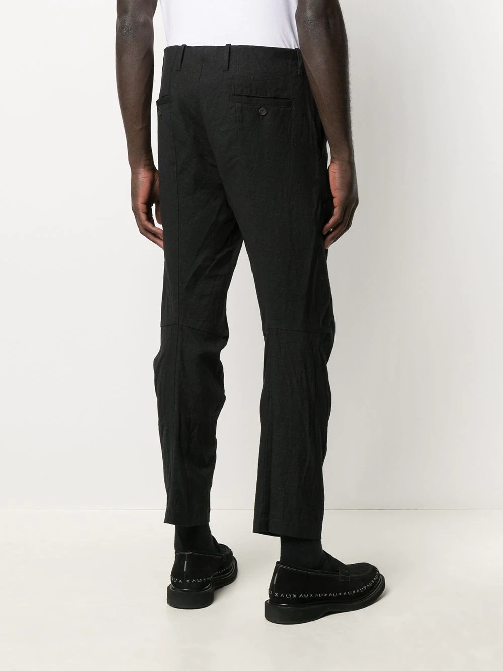 curved panelled trousers - 4