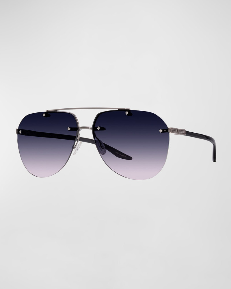 BARTON PERREIRA Jean Metal & Zyl Aviator Sunglasses outlook