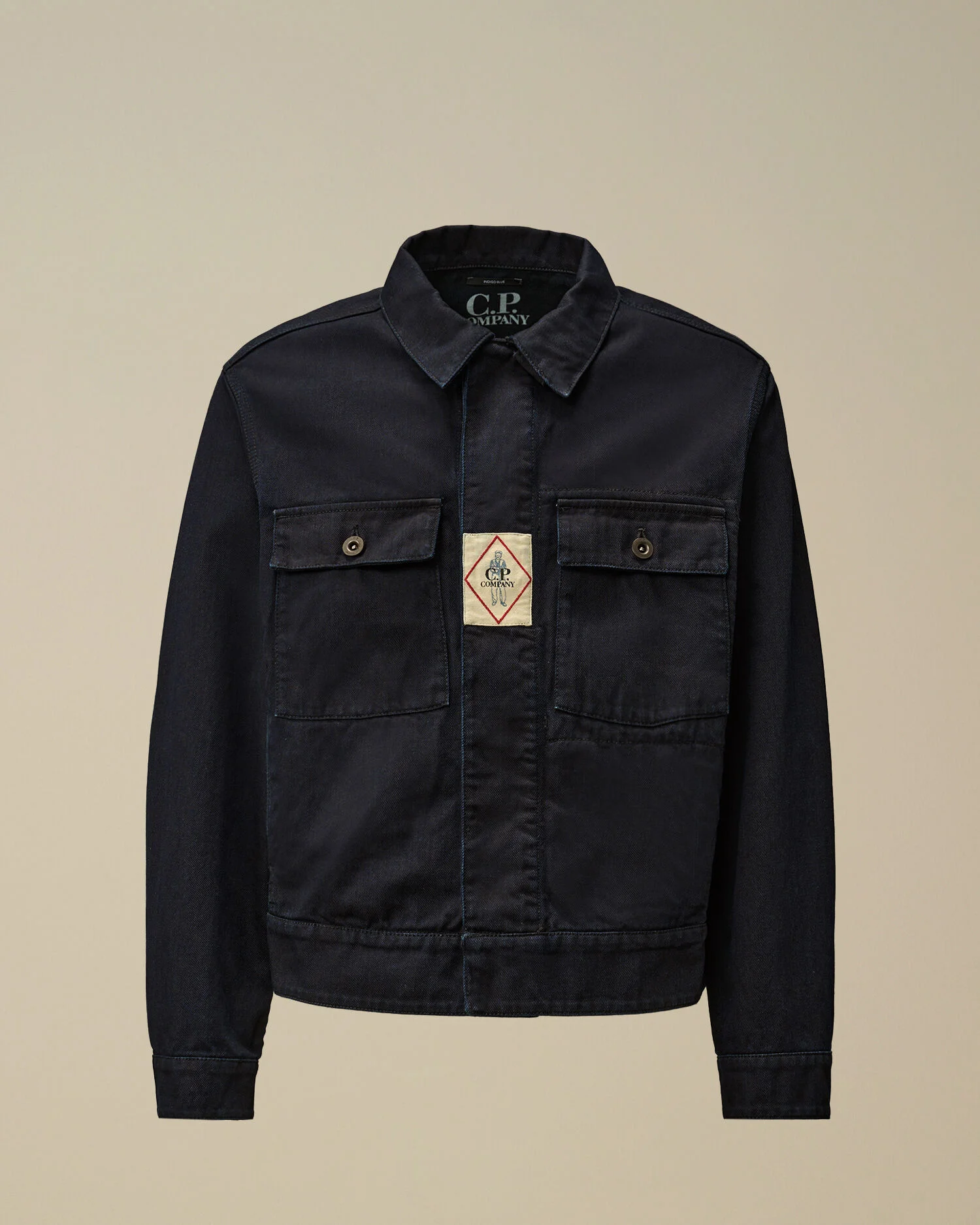 3/4 Plated Denim Short Jacket - 1