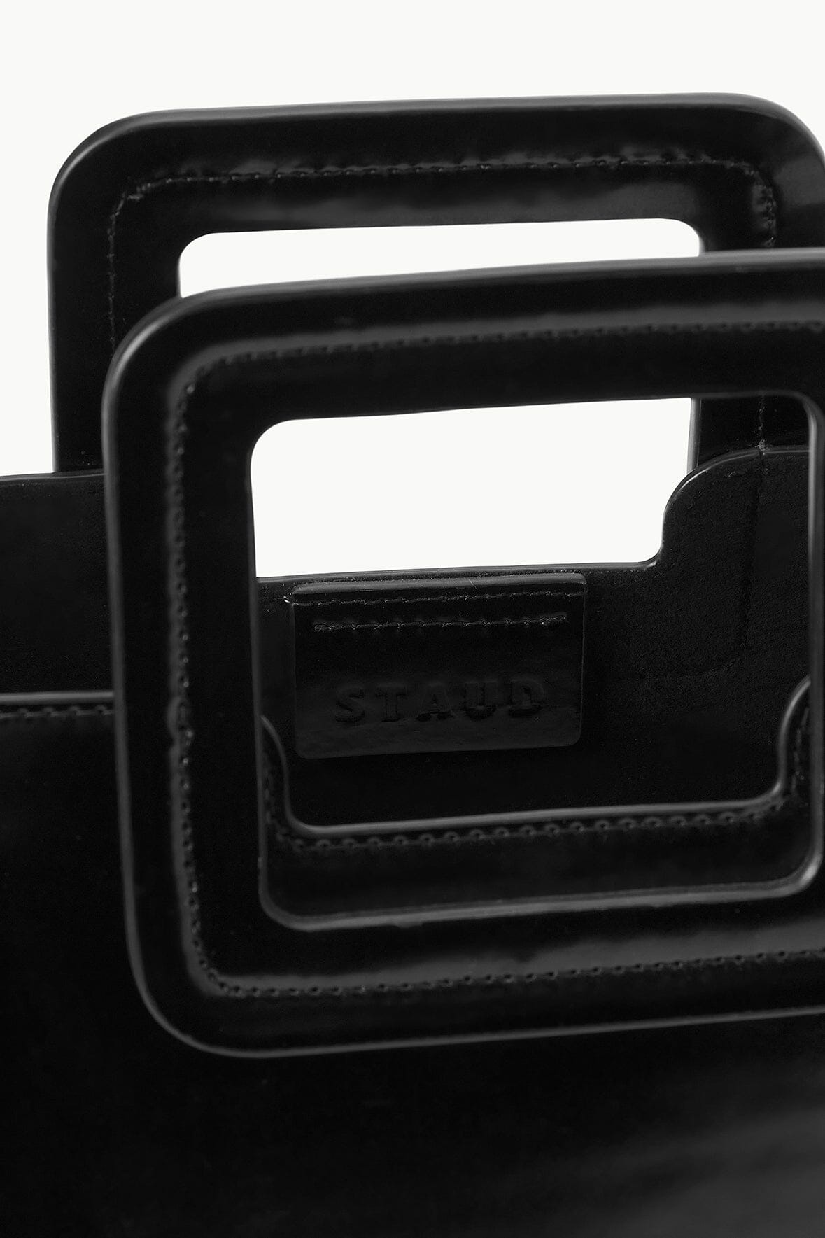 STAUD MINI SHIRLEY LEATHER BAG BLACK - 3