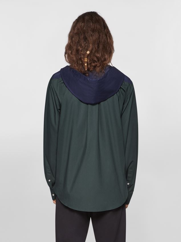 HOODED COTTON OVERSHIRT - 3