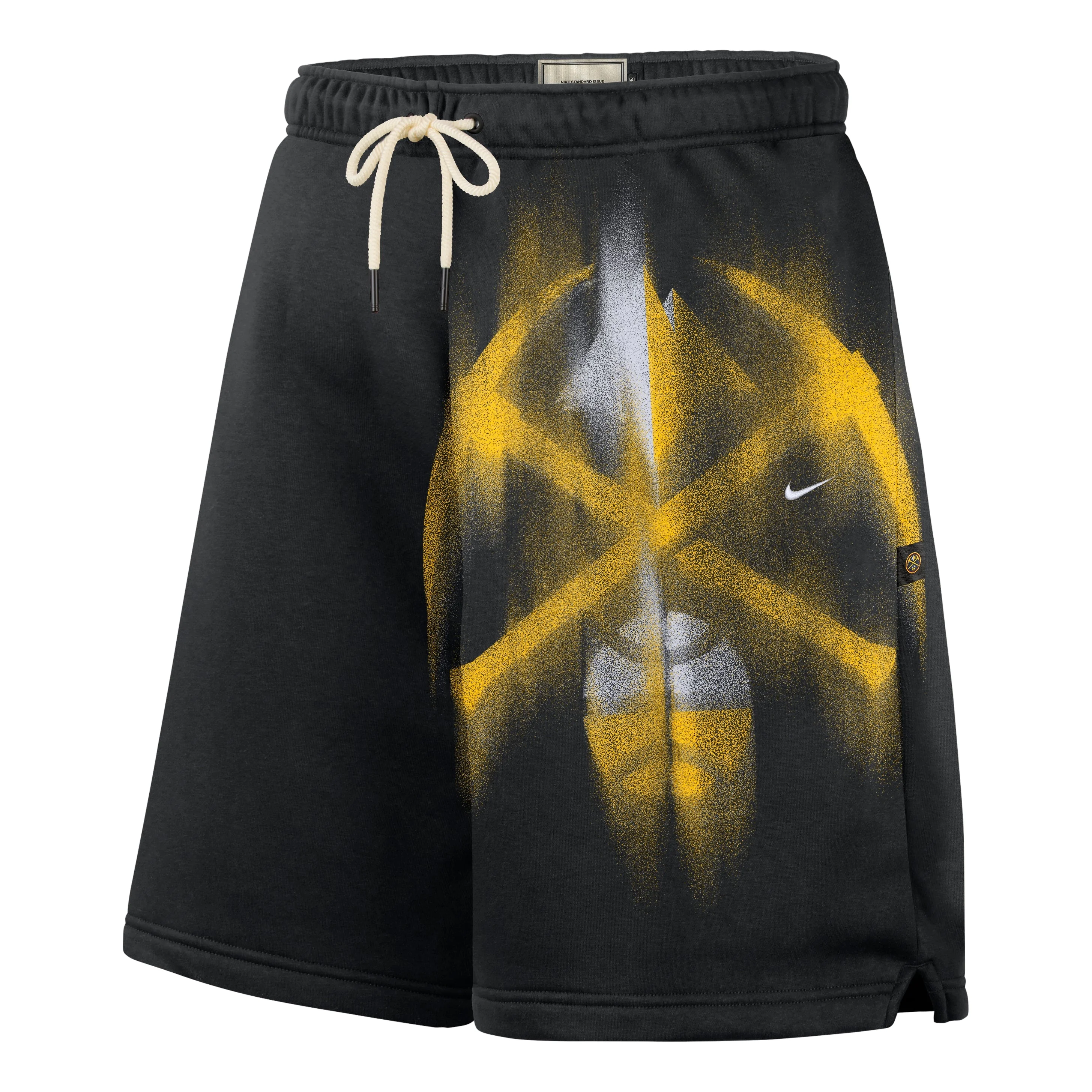 Nike Denver Nuggets Standard Issue Fleece Shorts 'Black White' IQ1476-010 - 1