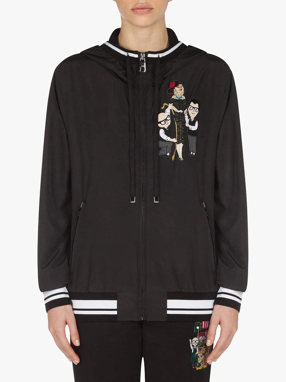 tailored character-embroidered hoodie - 3