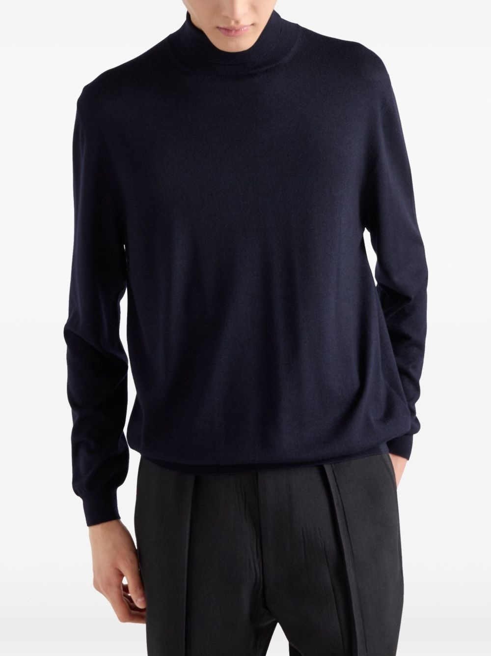 fine-knit roll-neck jumper - 4