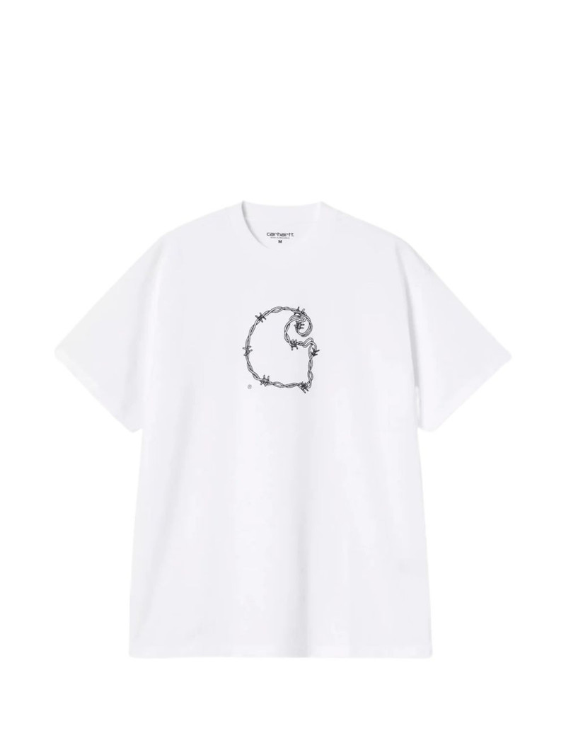print-detail T-shirt 1
