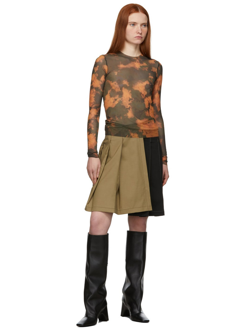 MARQUES’ALMEIDA SSENSE Exclusive Orange Mesh Long Sleeve T-Shirt outlook