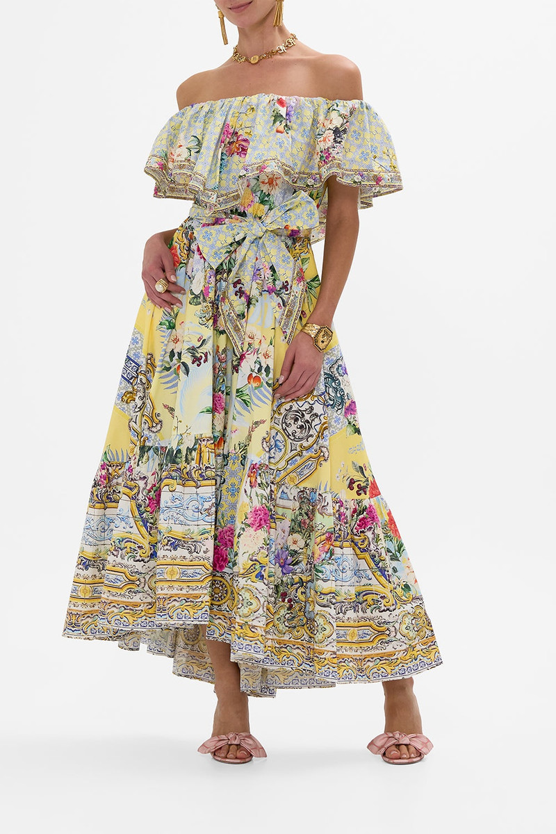 CAMILLA SHOULDER FRILL DRESS outlook