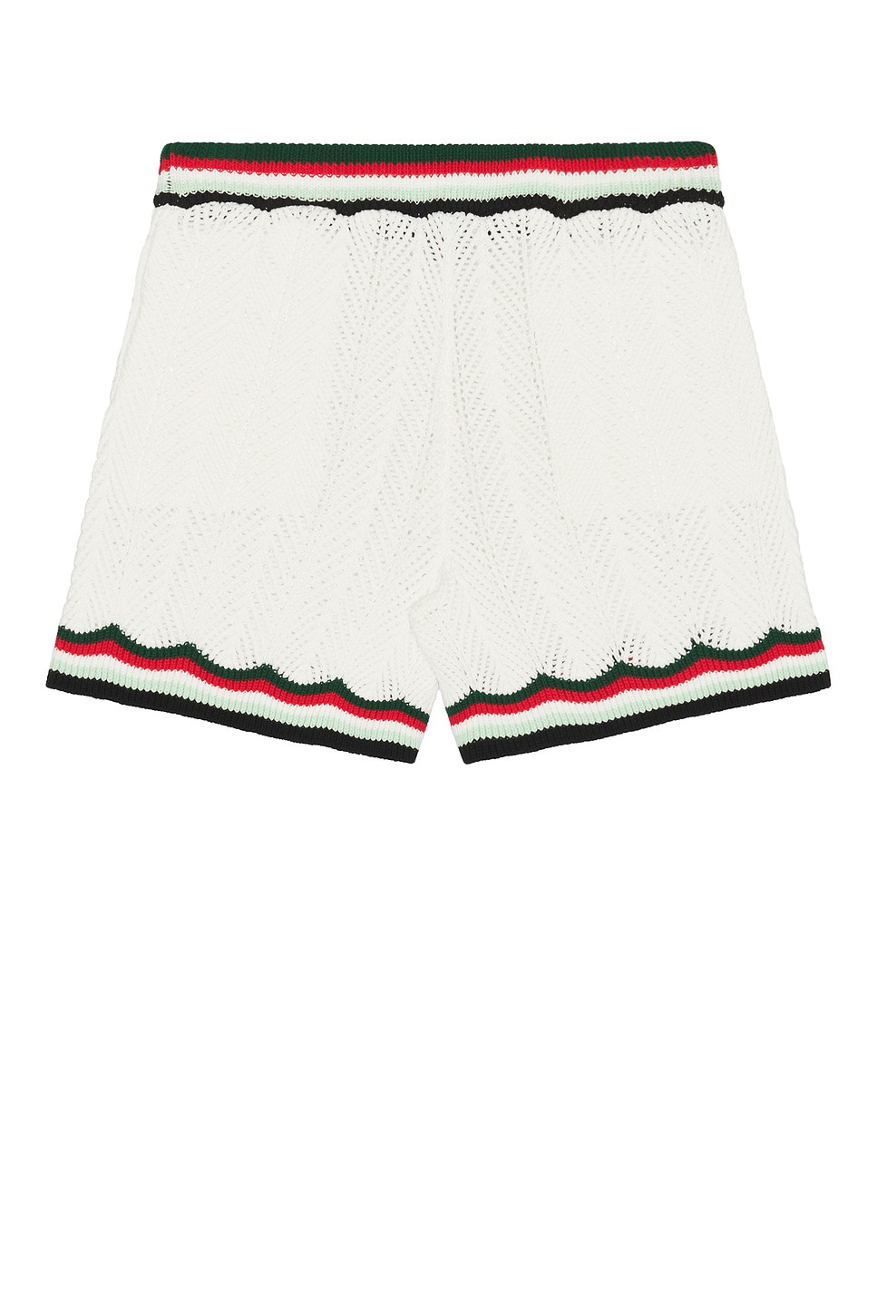 Chevron Faux Crochet Shorts - 2