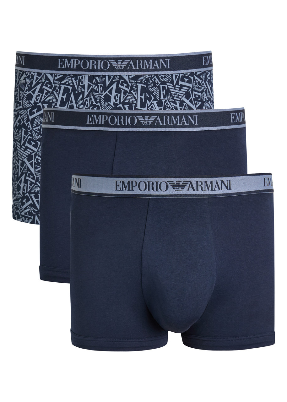 Emporio Armani Logo-jacquard Stretch-cotton Trunks - 1